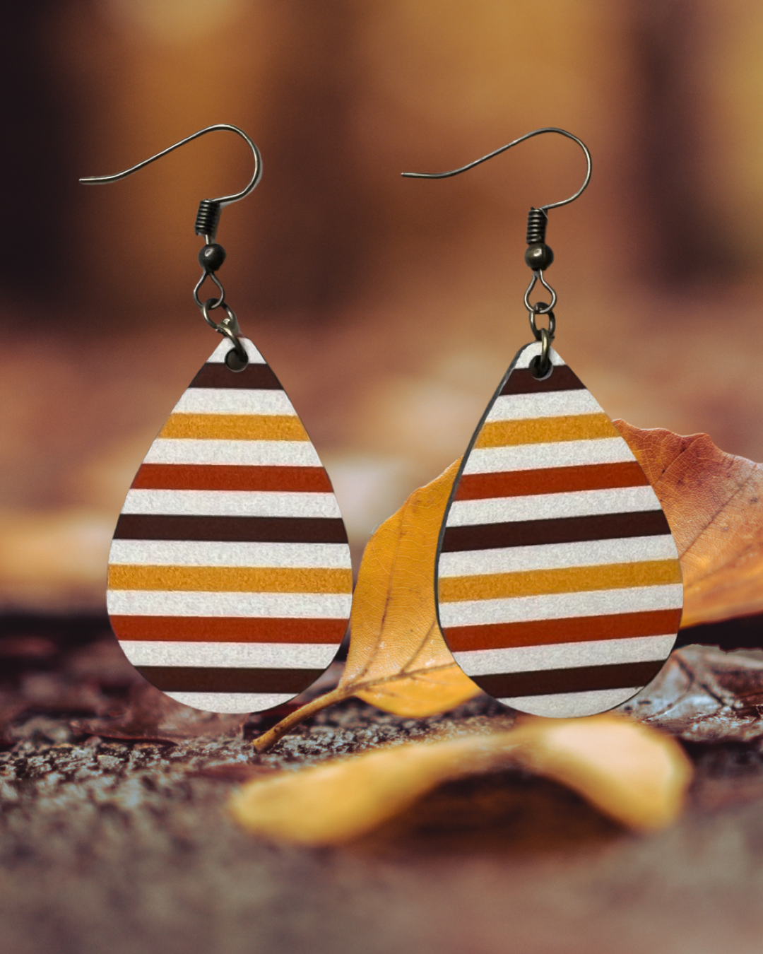 Fall teardrop earrings