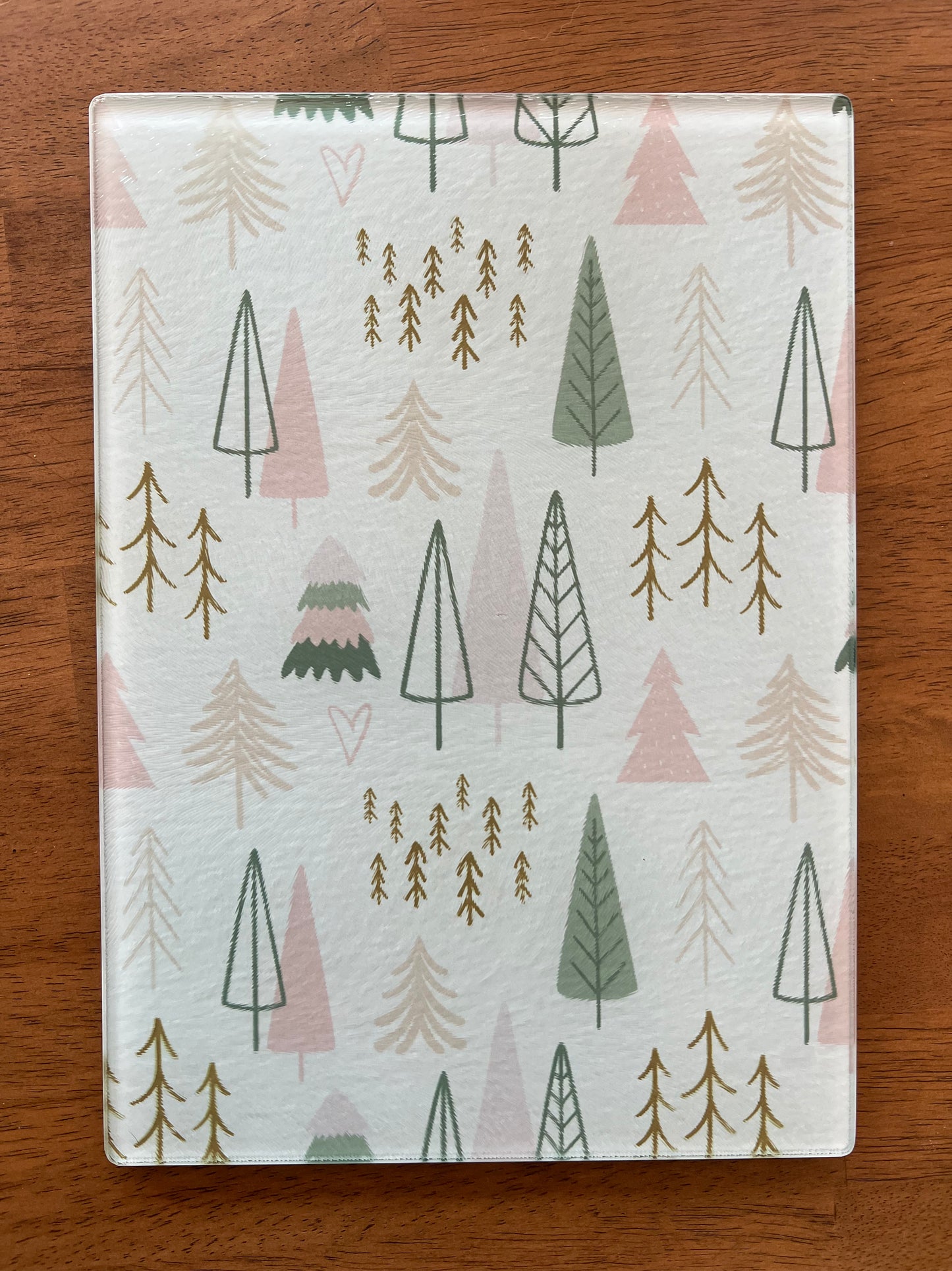 Christmas tree glass cutting board