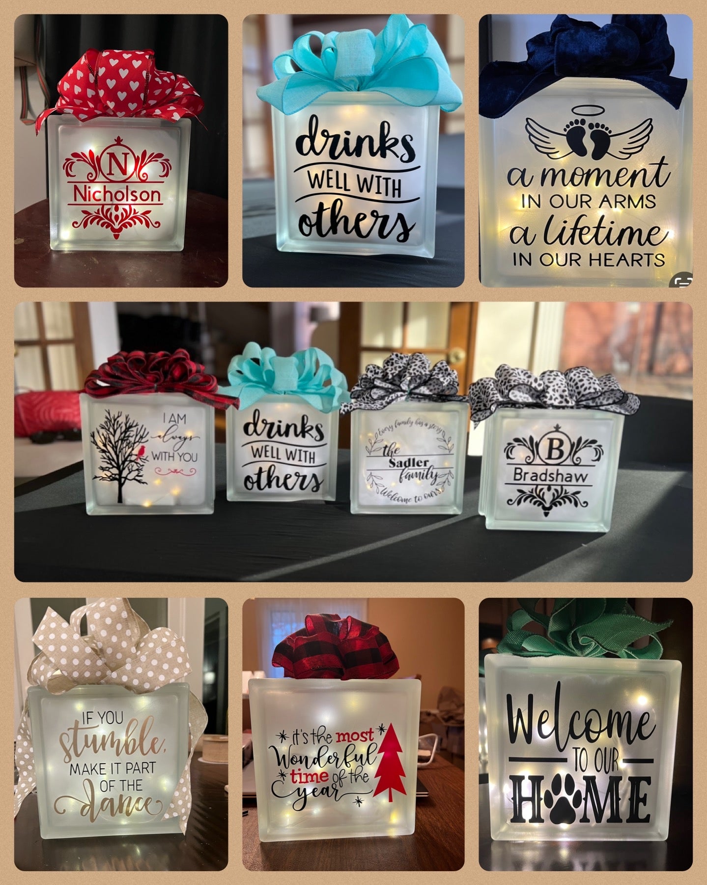 Decorative glass blocks