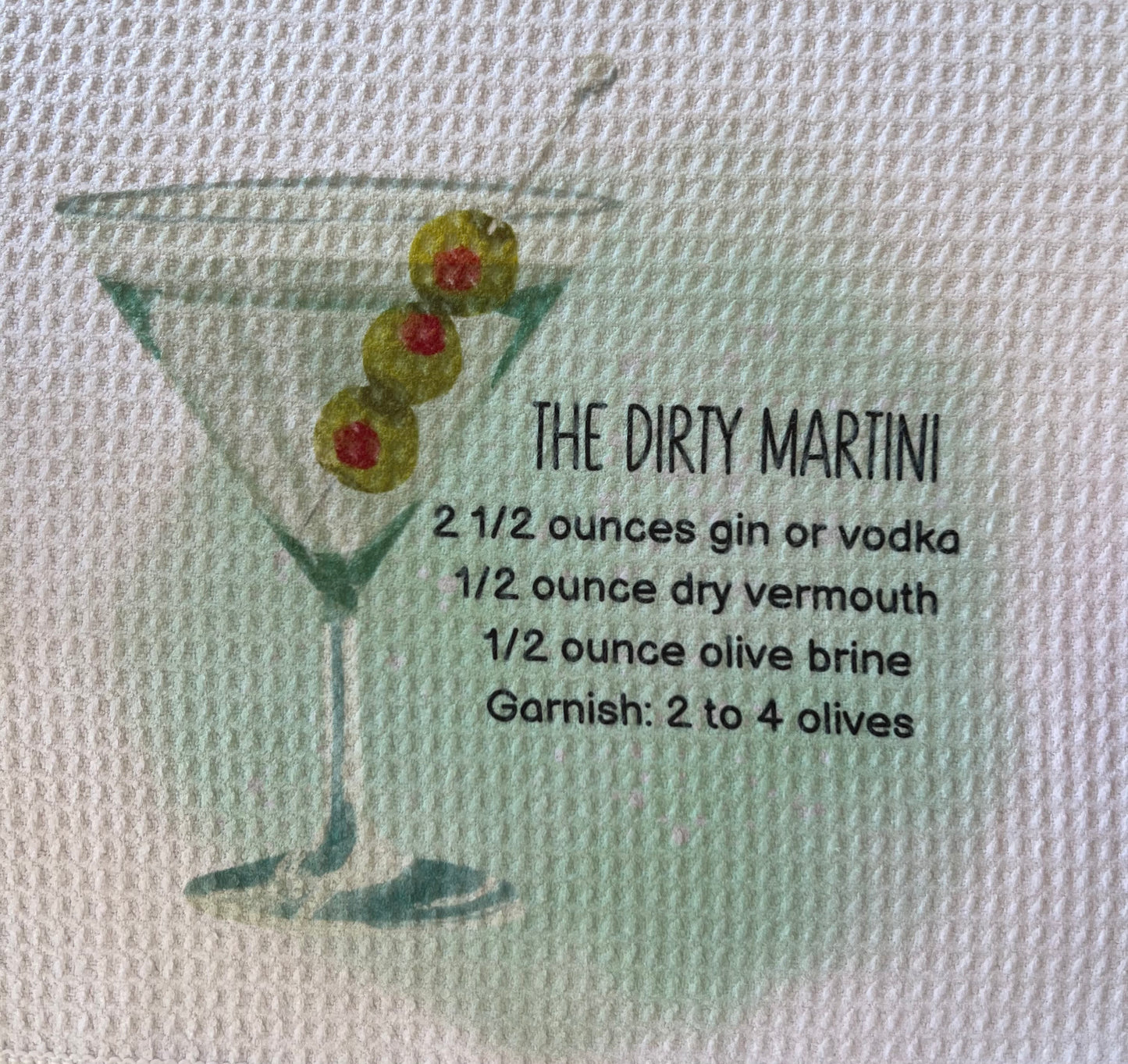 Dirty Martini kitchen towel set