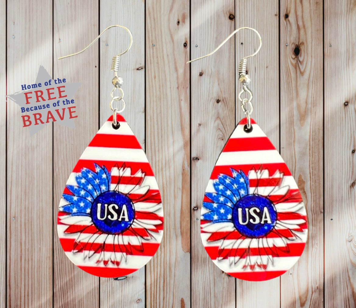 USA teardrop earrings