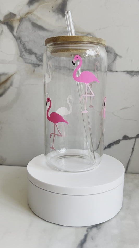 Flamingo glass