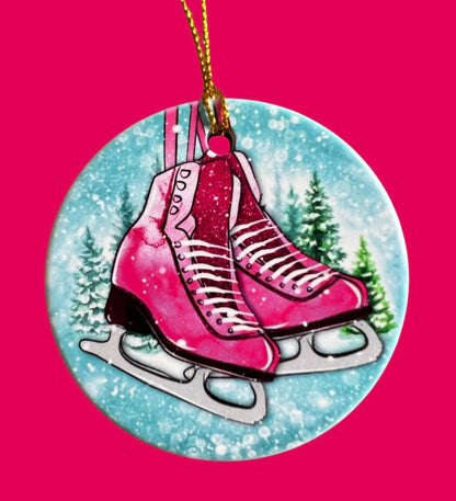 Ice skate tree ornaments