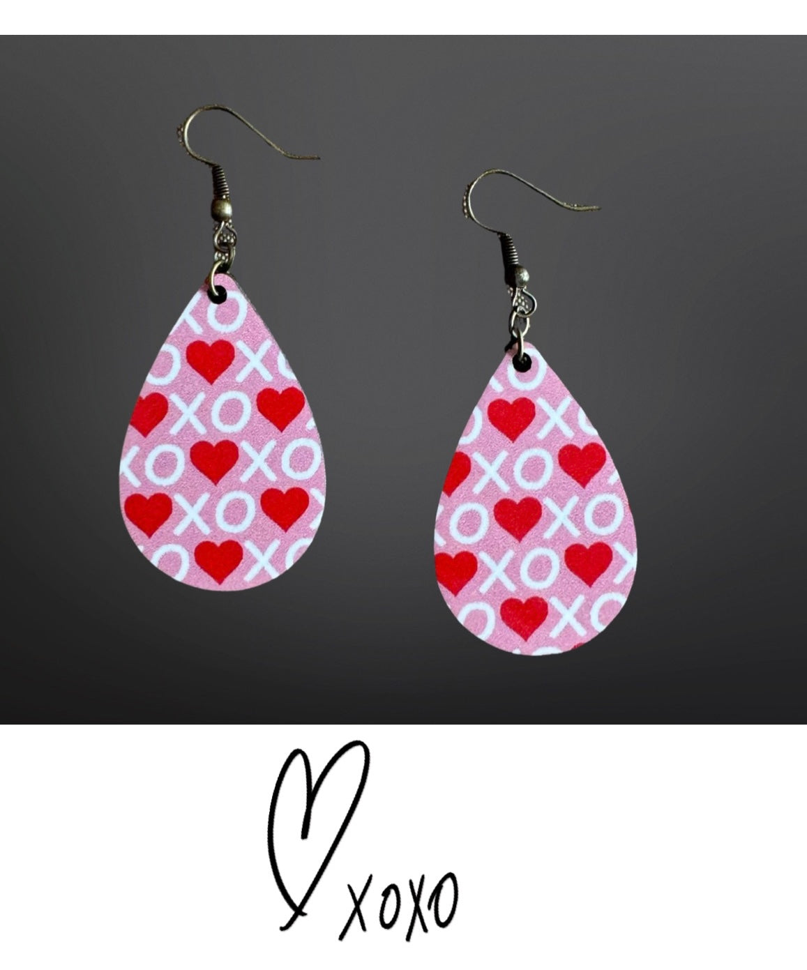 Valentine’s teardrop earrings