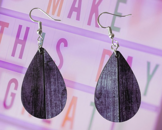 Positively purple teardrop earrings