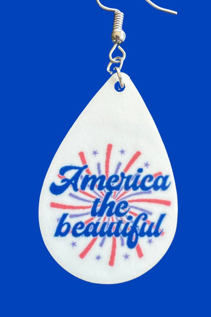 America teardrop earrings