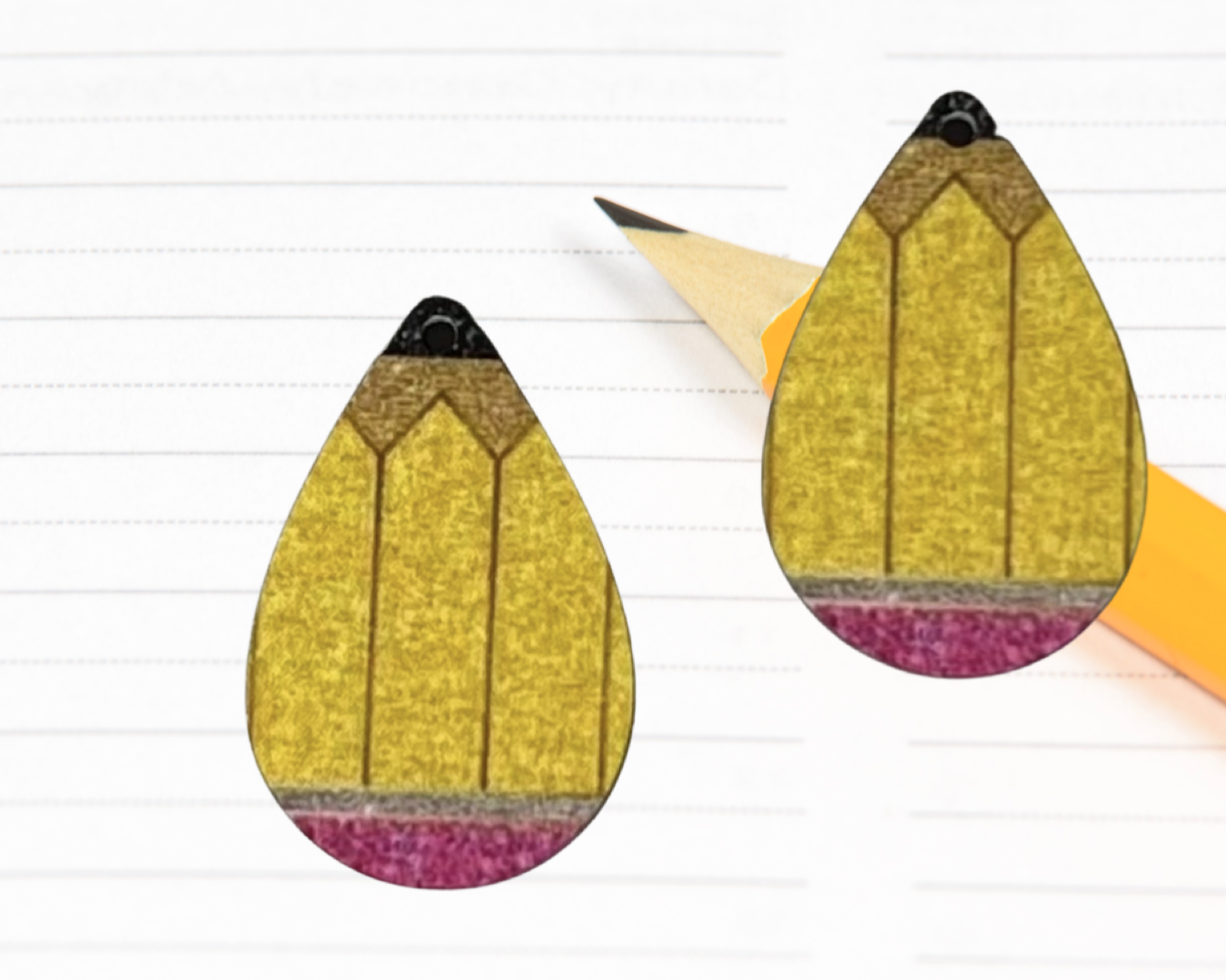 Pencil teardrop earrings