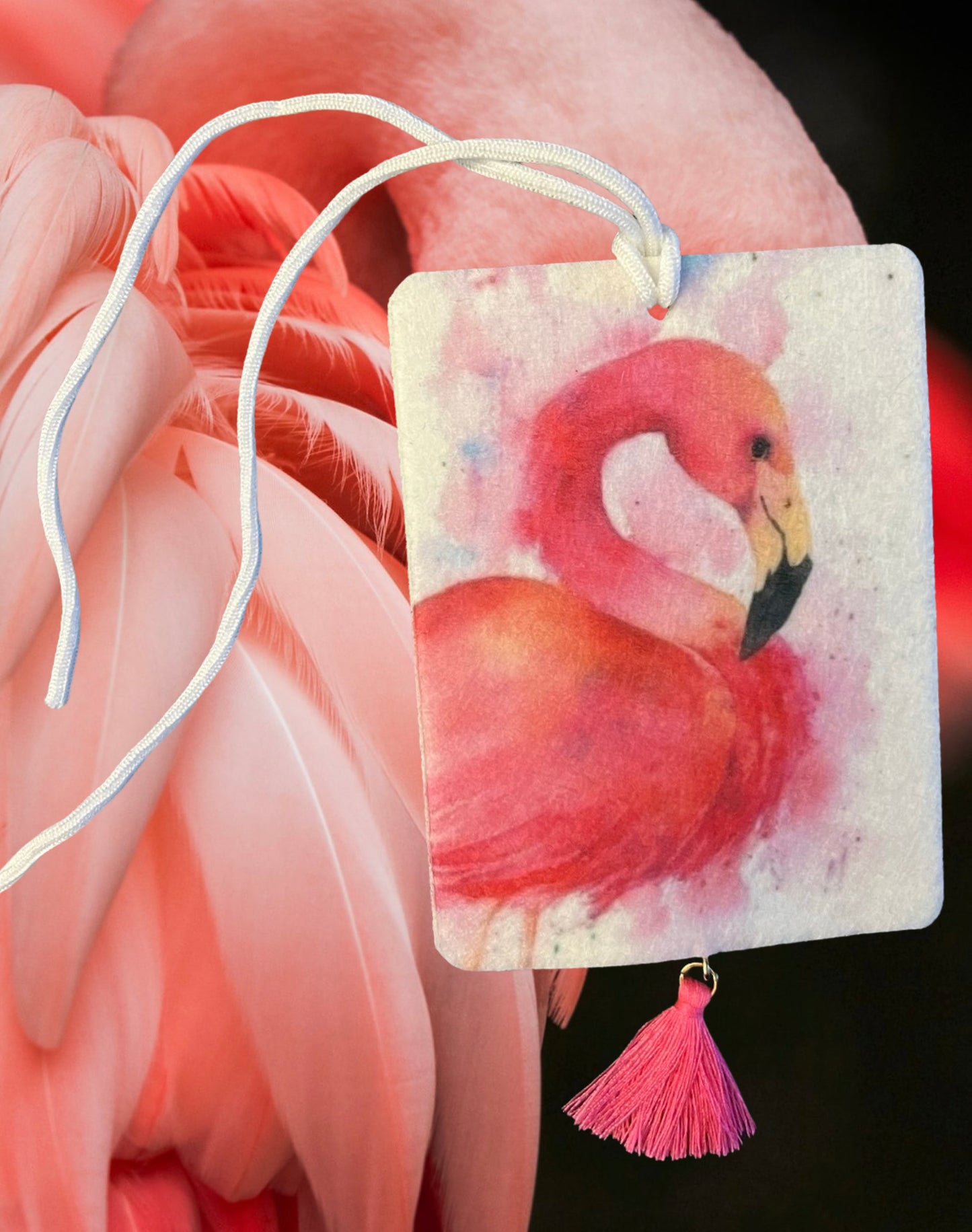 Flamingo car air freshener
