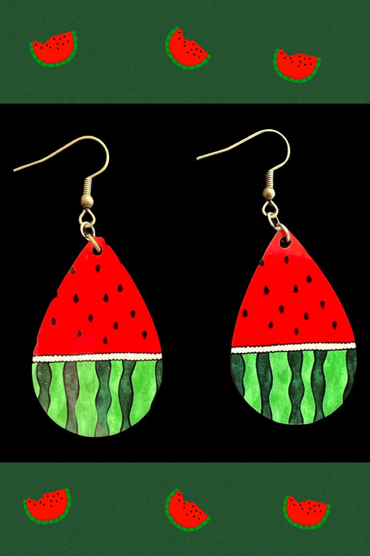 Watermelon teardrop earrings