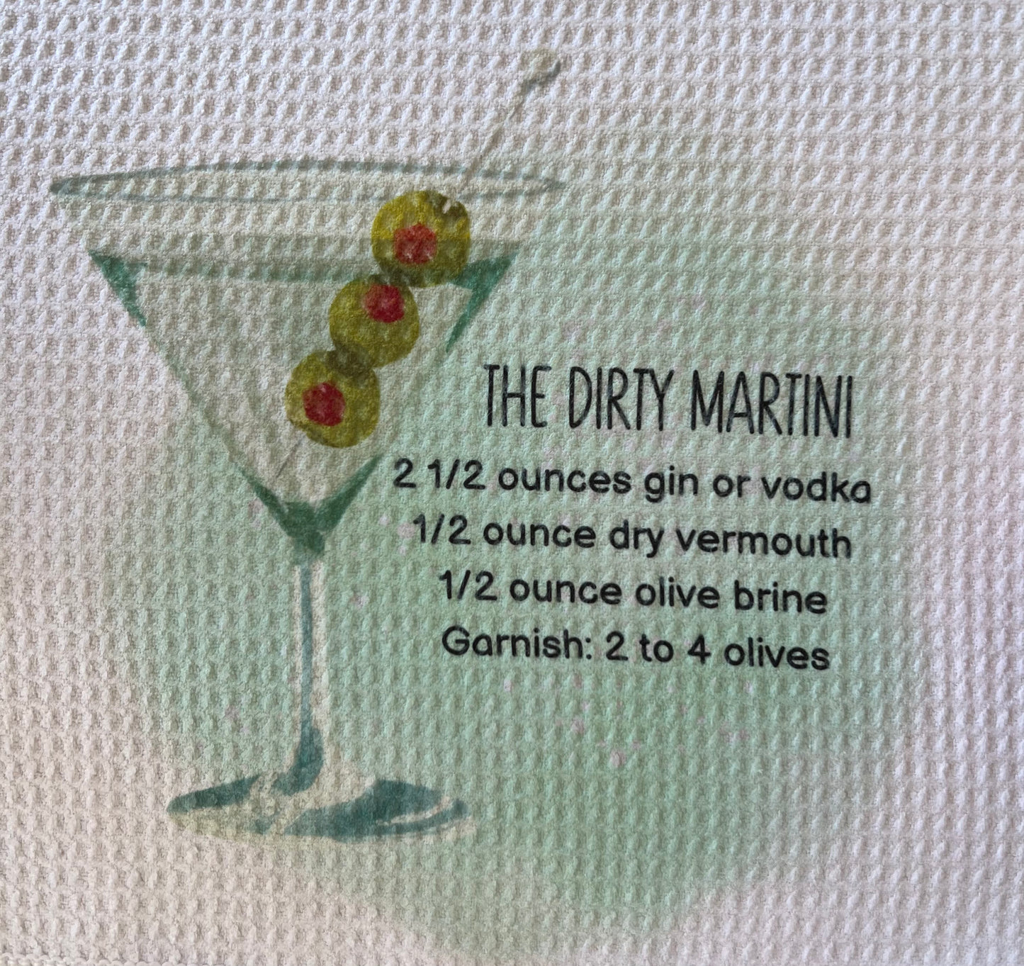 Dirty Martini kitchen towel set