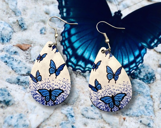 Butterfly teardrop earrings